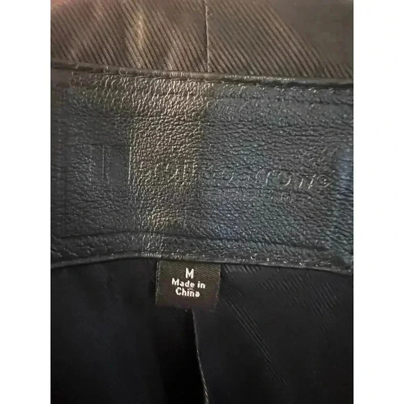 Croft & Barrow men’s classic leather jacket button up size medium - Picture 5 of 6